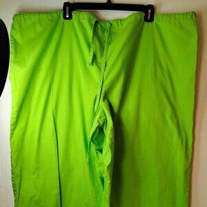Tafford 2XL Lime Green Scrub Pants. Excellent Condition. 2 Back Pockets & 1 Side